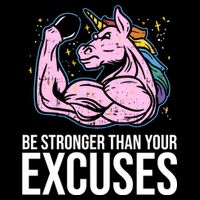 Be Stronger Than Your Excuses Motivation Unicorn Fitness Gym Cool Gift Wool Snapback Cap