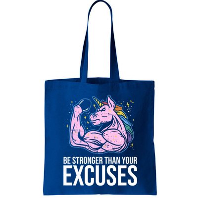 Be Stronger Than Your Excuses Motivation Unicorn Fitness Gym Cool Gift Bag