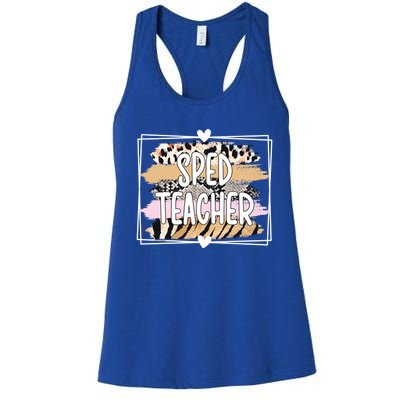 Best Sped Teacher Special Education Teacher Gift Women's Racerback Tank