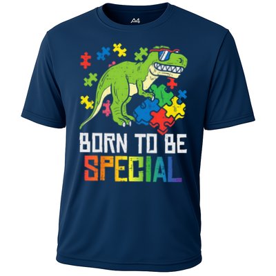 Born Special Trex Puzzle Dino Boy Autism Awareness Performance Shirt