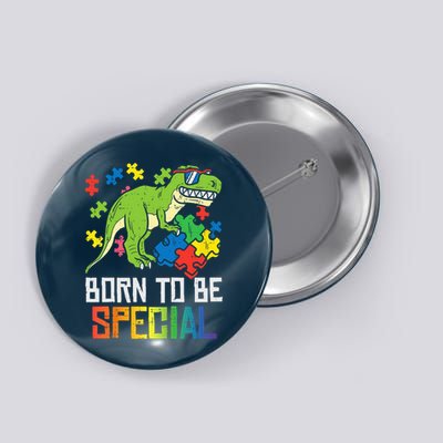 Born Special Trex Puzzle Dino Boy Autism Awareness Button