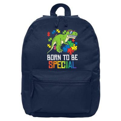 Born Special Trex Puzzle Dino Boy Autism Awareness 16 in Basic Backpack