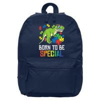 Born Special Trex Puzzle Dino Boy Autism Awareness 16 in Basic Backpack