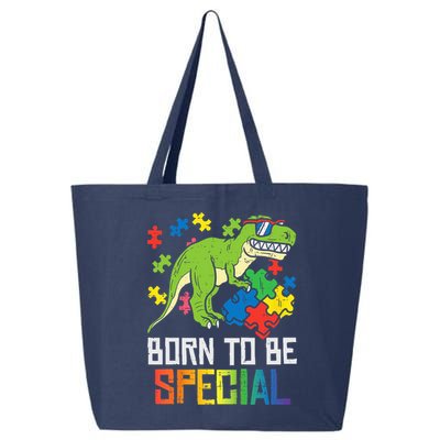 Born Special Trex Puzzle Dino Boy Autism Awareness 25L Jumbo Tote
