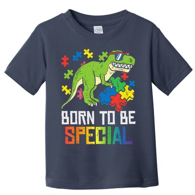Born Special Trex Puzzle Dino Boy Autism Awareness Toddler T-Shirt