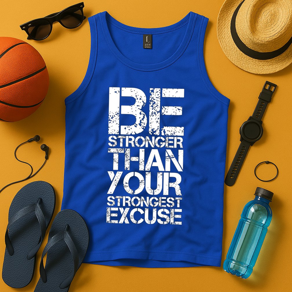 Be Stronger Than Strongest Excuse Motivational Inspirational Cool Gift Tank Top