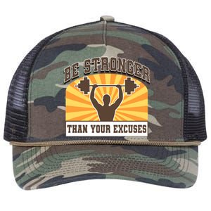 Be Stronger Than Your Excuse Cute Gift Retro Rope Trucker Hat Cap