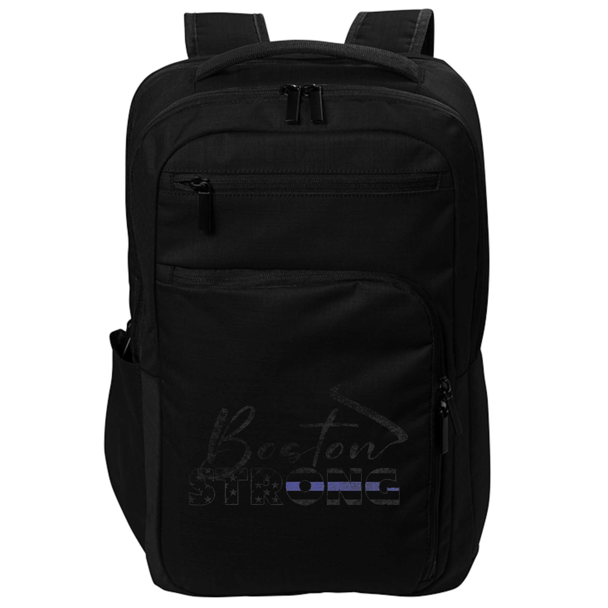 Boston Strong Thin Blue Line US Flag Premium Impact Tech Backpack