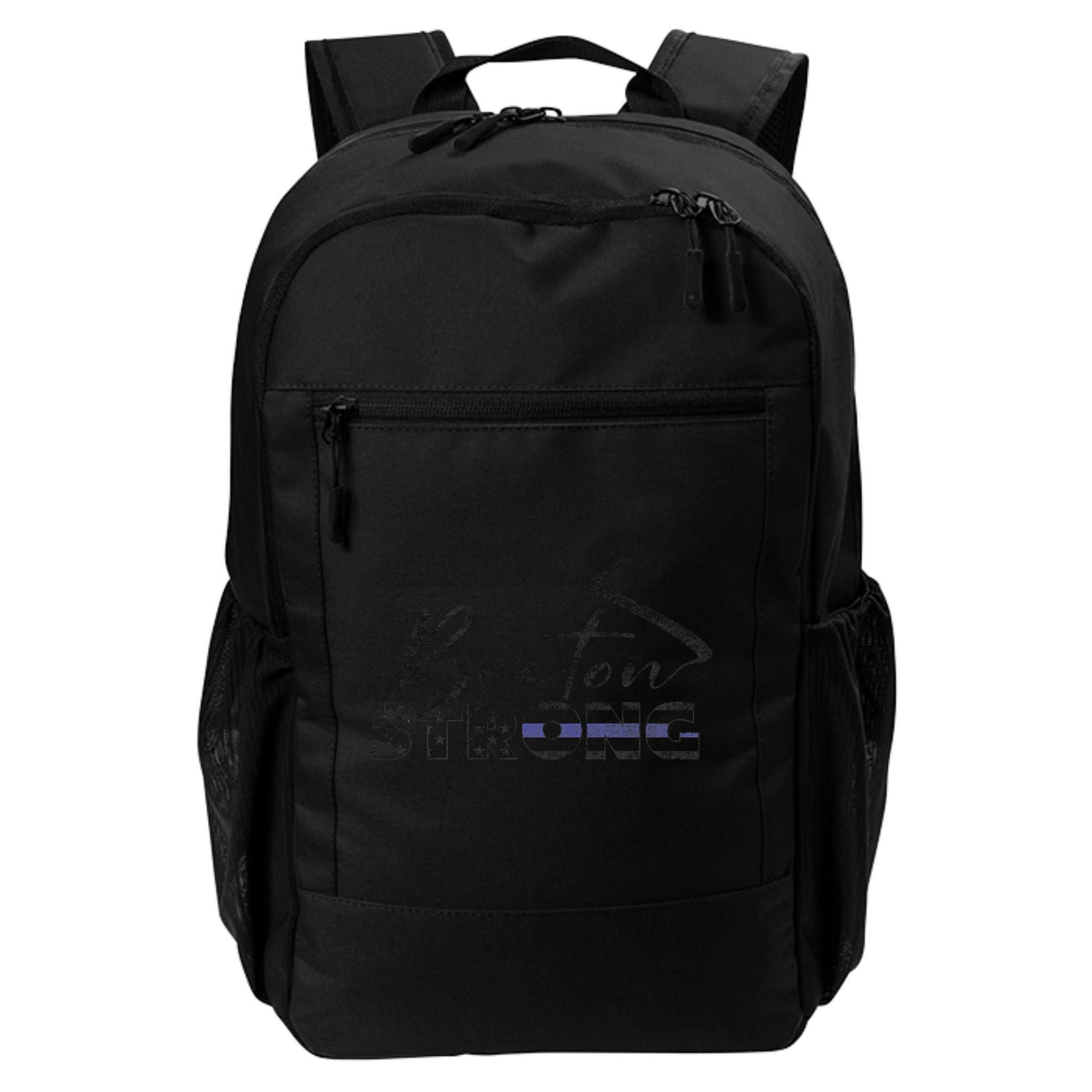 Boston Strong Thin Blue Line US Flag Premium Backpack