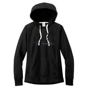 Boston Strong Thin Blue Line US Flag Premium Women's Fleece Hoodie