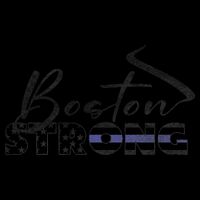 Boston Strong Thin Blue Line US Flag Premium Flat Bill Trucker Hat