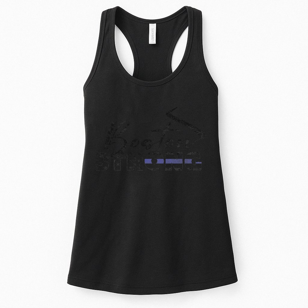 Boston Strong Thin Blue Line US Flag Premium Womens Tank Top