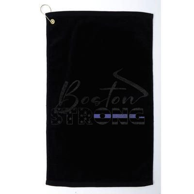Boston Strong Thin Blue Line US Flag Premium Golf Towel