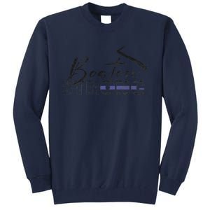 Boston Strong Thin Blue Line US Flag Premium Tall Sweatshirt