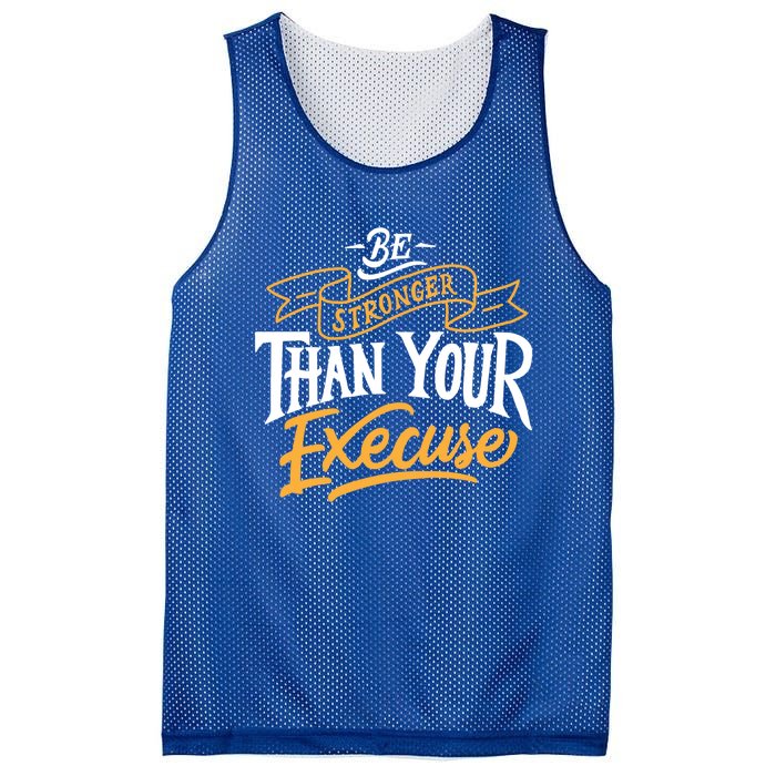 Be Stronger Than Your Excuse Gift Mesh Reversible Basketball Jersey Tank