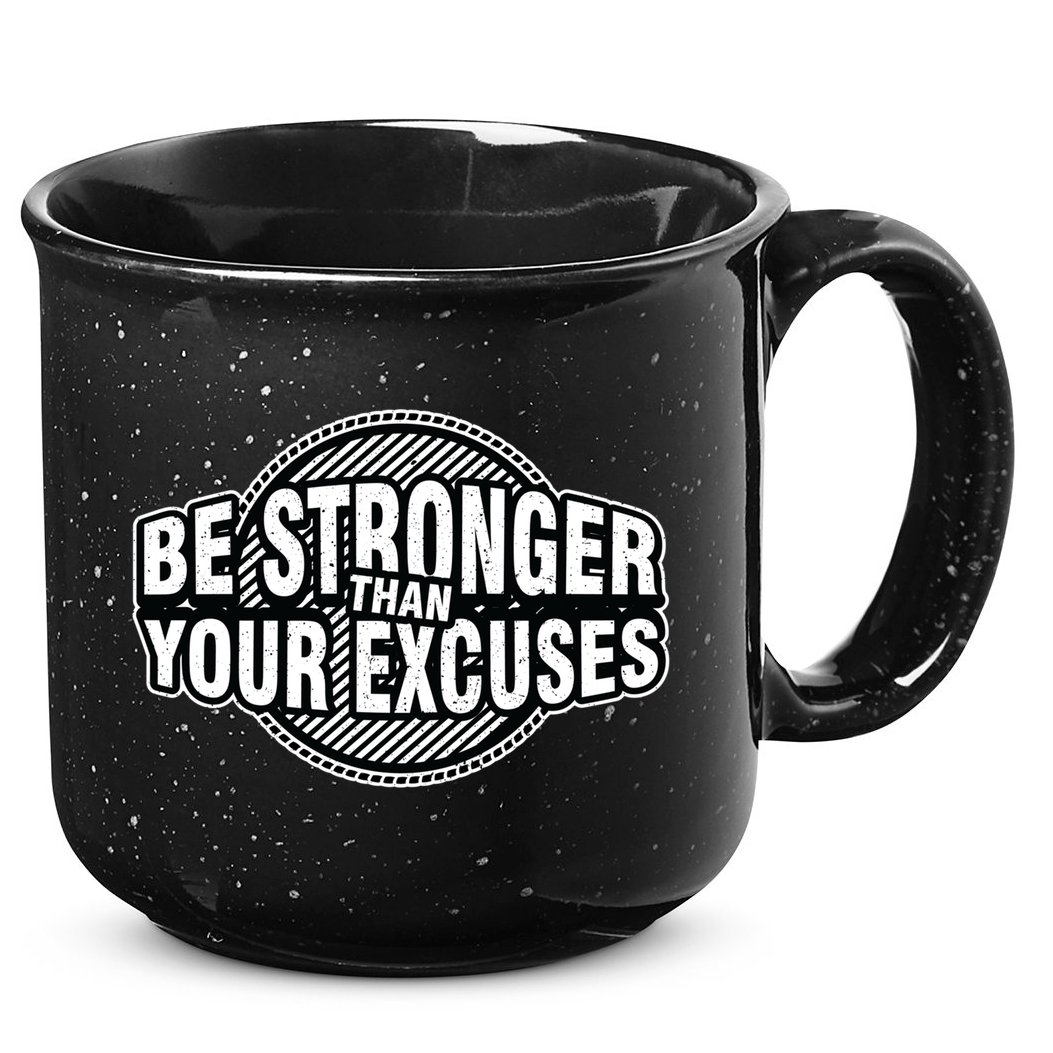 Be Stronger Than Your Excuse Gym Exercise Workout Fitness Meaningful Gift 15oz Campfire Ceramic Mug