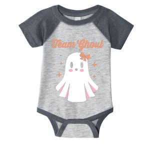 Baby Shower Team Girl Halloween Gender Reveal Team Ghoul Infant Baby Jersey Bodysuit