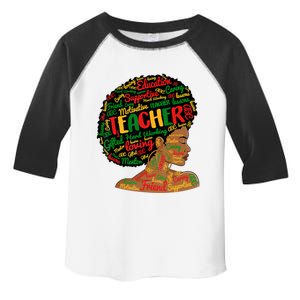 Black Smart Teacher Pride Black History Month Bleached Gift Toddler Fine Jersey T-Shirt