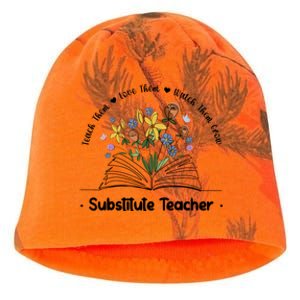 Best Substitute Teacher Week Sub Teacher Funny Gift Kati - Camo Knit Beanie