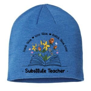 Best Substitute Teacher Week Sub Teacher Funny Gift Sustainable Beanie