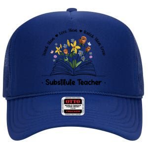 Best Substitute Teacher Week Sub Teacher Funny Gift High Crown Mesh Back Trucker Hat