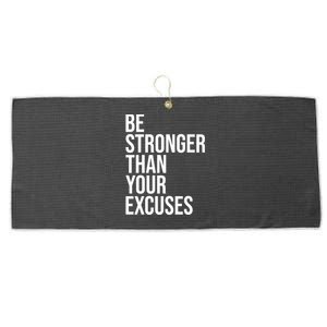 Be Stronger Than Your Excuses Aa Na 12 Step Sober Recovery Gift Large Microfiber Waffle Golf Towel