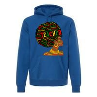 Black Smart Teacher Pride Black History Month Gift Premium Hoodie