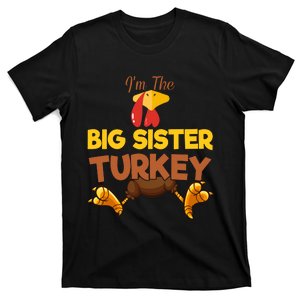 Big Sister Turkey Matching Family Group Thanksgiving Gifts  T-Shirt