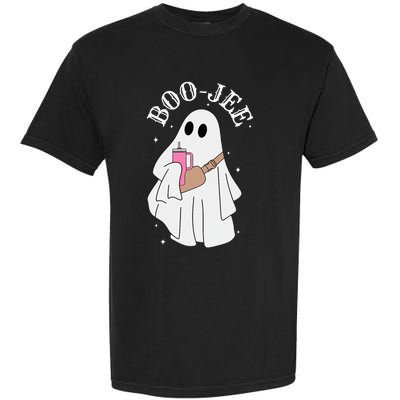 BooJee Stanley Tumbler Inspired Ghost Halloween Spooky Garment-Dyed Heavyweight T-Shirt