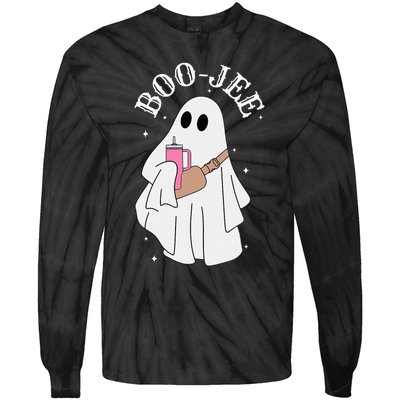 BooJee Stanley Tumbler Inspired Ghost Halloween Spooky Tie-Dye Long Sleeve Shirt