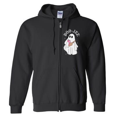 BooJee Stanley Tumbler Inspired Ghost Halloween Spooky Full Zip Hoodie