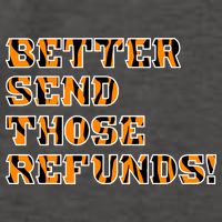 Better Send Those Refunds Cincinnati Funny Football Fan Vector Backpack