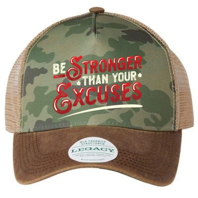 Be Stronger Than Your Excuses Fitness Gift Legacy Tie Dye Trucker Hat