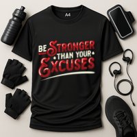 Be Stronger Than Your Excuses Fitness Gift Cooling Performance Crew T-Shirt