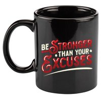 Be Stronger Than Your Excuses Fitness Gift 11oz C Handle Ceramic Mug