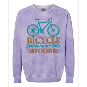 Bicycle Summer Tour Colorblast Crewneck Sweatshirt