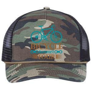 Bicycle Summer Tour Retro Rope Trucker Hat Cap