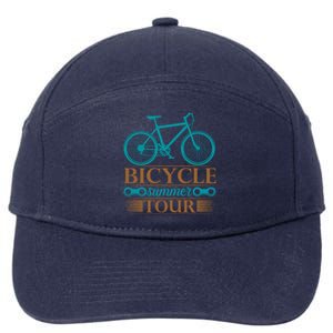 Bicycle Summer Tour 7-Panel Snapback Hat