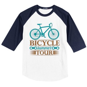 Bicycle Summer Tour Baseball Sleeve Shirt