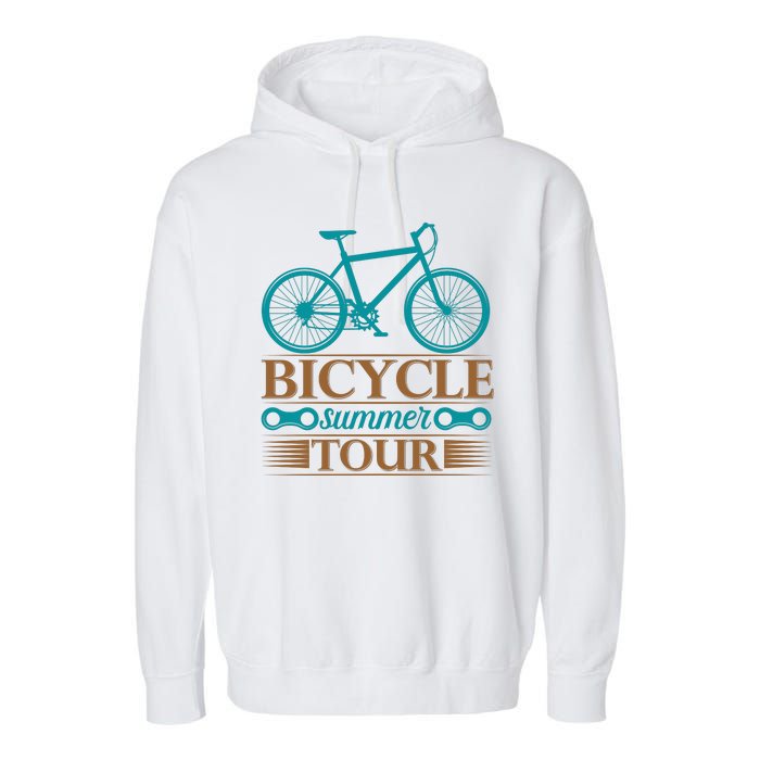 Bicycle Summer Tour Garment-Dyed Fleece Hoodie