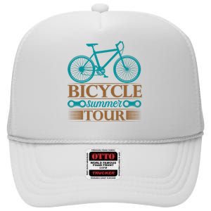 Bicycle Summer Tour High Crown Mesh Back Trucker Hat