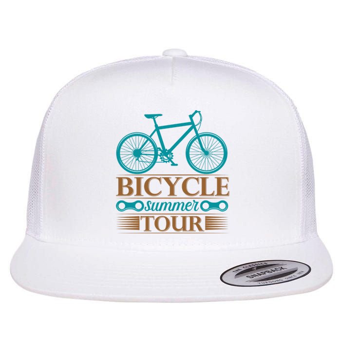 Bicycle Summer Tour Flat Bill Trucker Hat