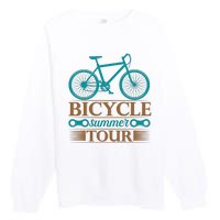 Bicycle Summer Tour Premium Crewneck Sweatshirt