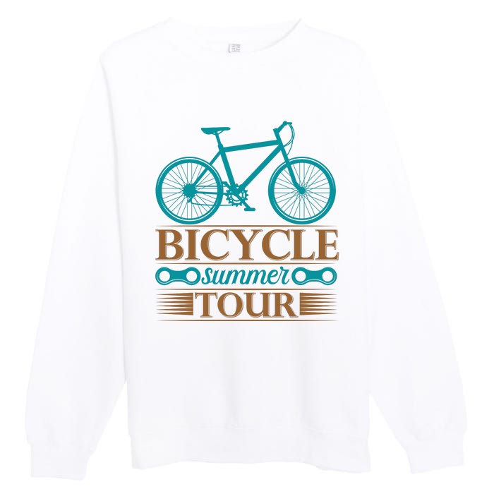 Bicycle Summer Tour Premium Crewneck Sweatshirt