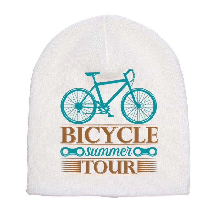 Bicycle Summer Tour Short Acrylic Beanie