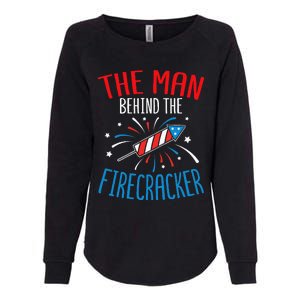 Baby Shower The Man Behind The Firecracker Womens California Wash Sweatshirt