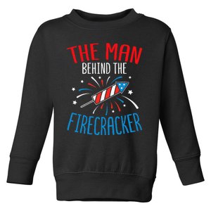 Baby Shower The Man Behind The Firecracker Toddler Sweatshirt