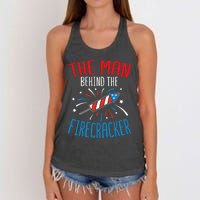 Baby Shower The Man Behind The Firecracker Women's Knotted Racerback Tank