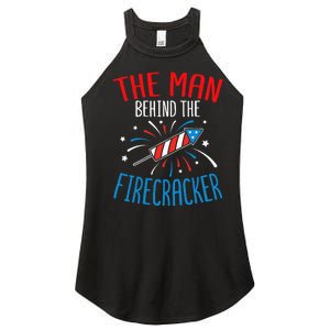 Baby Shower The Man Behind The Firecracker Women's Perfect Tri Rocker Tank