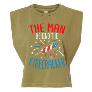 Baby Shower The Man Behind The Firecracker Garment-Dyed Women's Muscle Tee